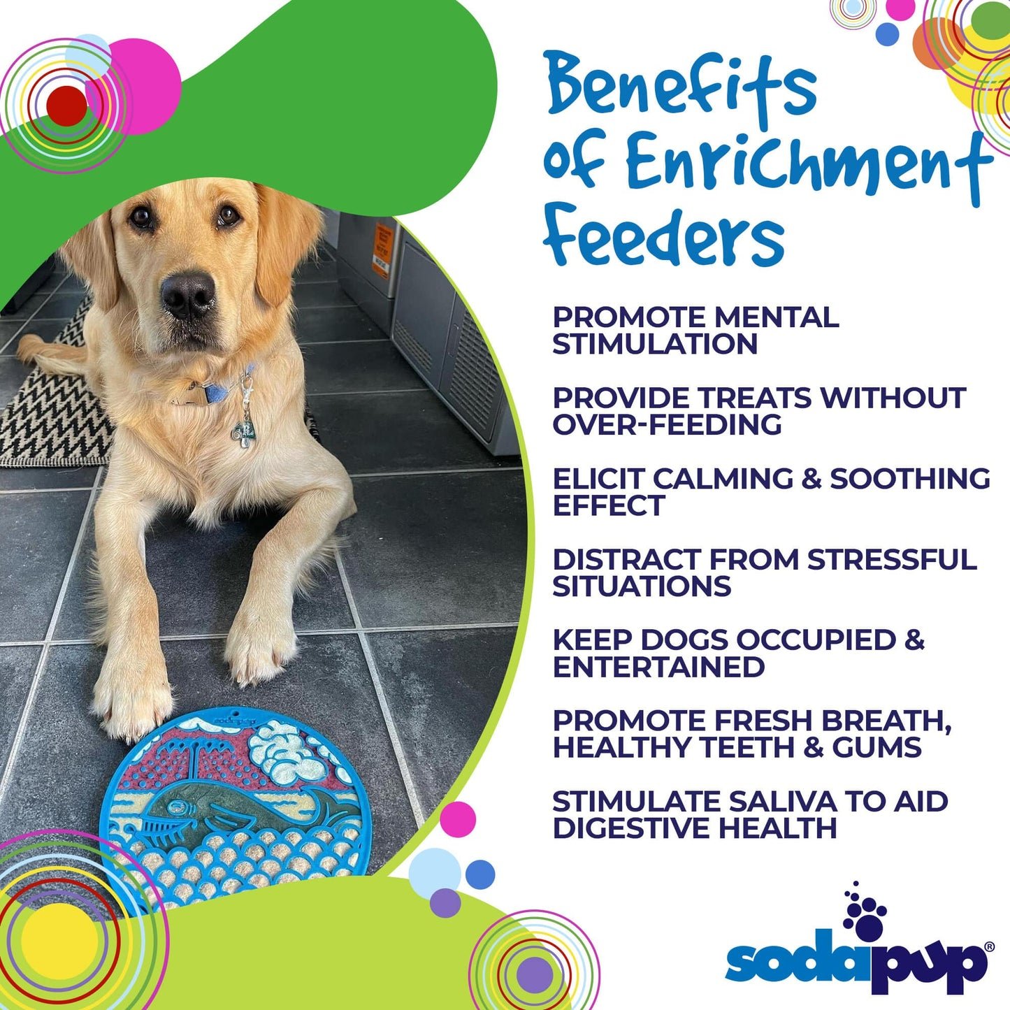 SodaPup Dog Toys - Whale Design eMat Enrichment Lick Mat With Suction Cups Image