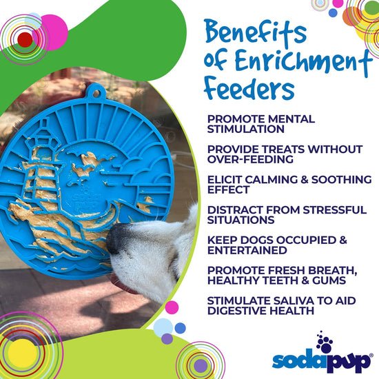 SodaPup Dog Toys - Lighthouse eMat Enrichment Lick Mat With Suction Cups Image