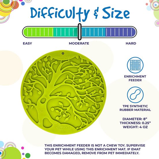 SodaPup Dog Toys - Tree of Life eMat Enrichment Lick Mat With Suction Cups Image