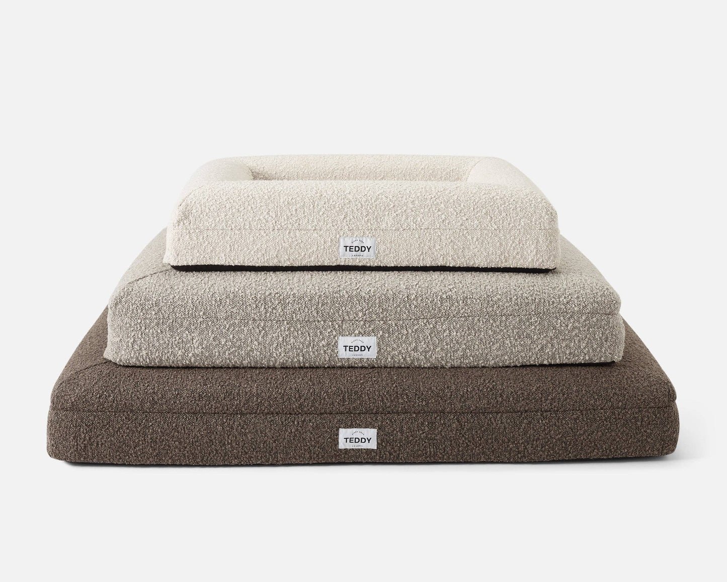 TEDDY LONDON - SMALL BOUCLE BED IN BROWN/KHAKI  Image